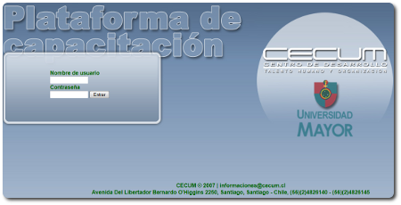 Plataforma de Capacitación LMS Moodle OTEC CECUM Plataforma Capacitación OTEC CECUM