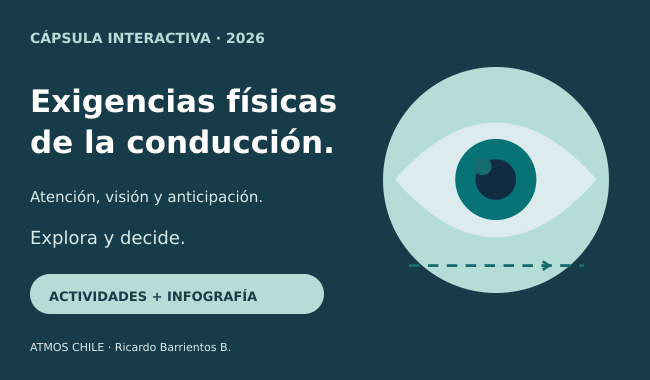 Exigencias físicas de la conducción: atención, visión y anticipación